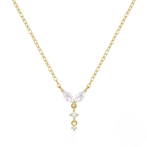 OLIVIE Stříbrný minimalistický náhrdelník GOLD 8705 Ag 925; ≤1,3 g.