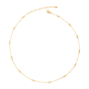 OLIVIE Stříbrný náhrdelník s kuličkami GOLD 8884 Ag 925; ≤3,9 g.
